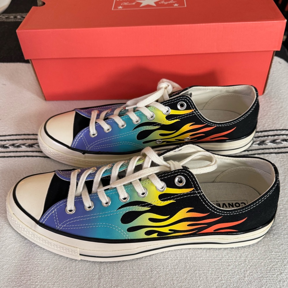 Converse Chuck 70 Multicolor Flame Sneakers size 10.5